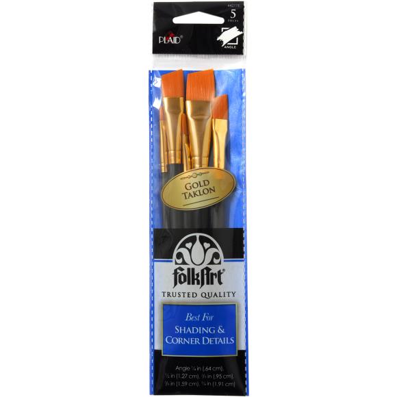 FolkArt Angle Brush Set 5/Pkg-