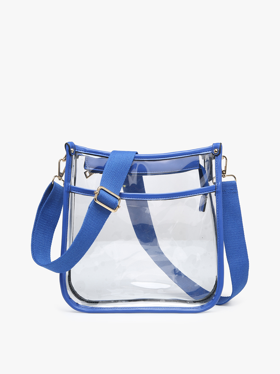 Posie Clear Crossbody w/ Vegan Leather: Black