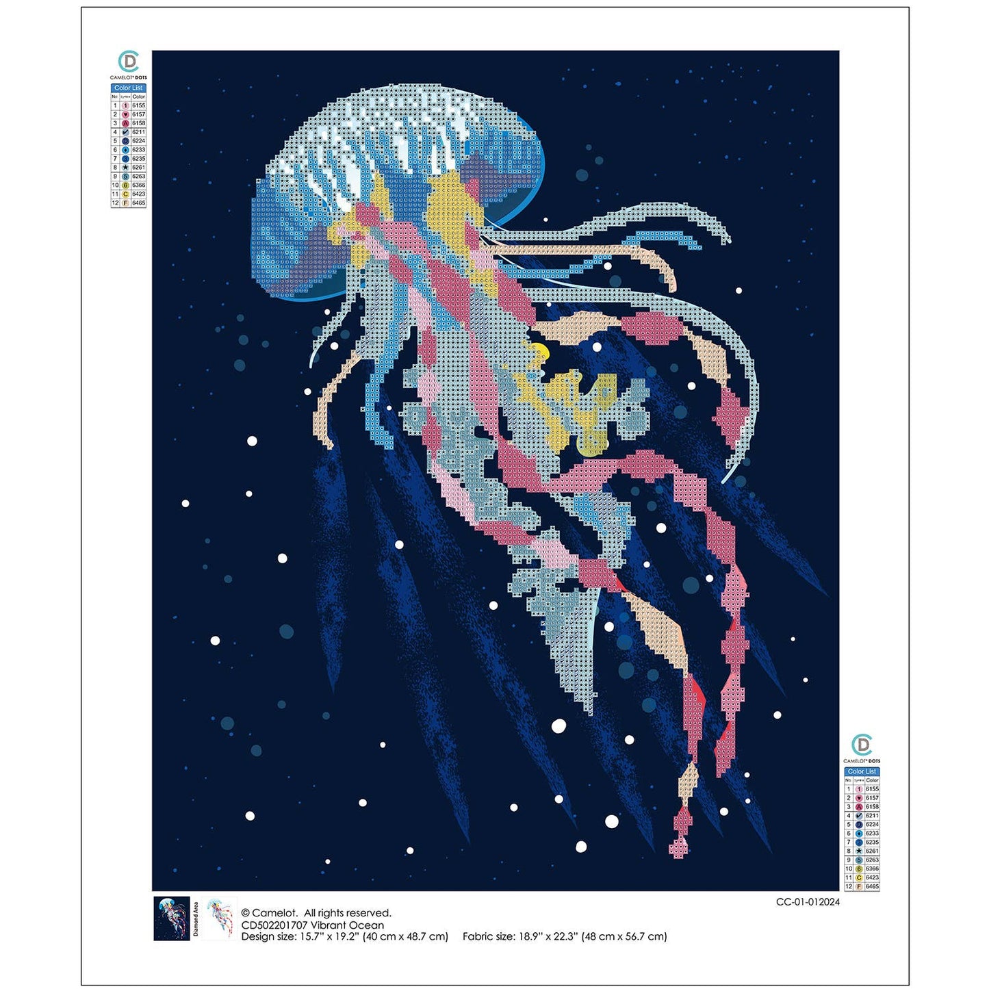 Vibrant Ocean Diamond Painting Kit: 01 Multi