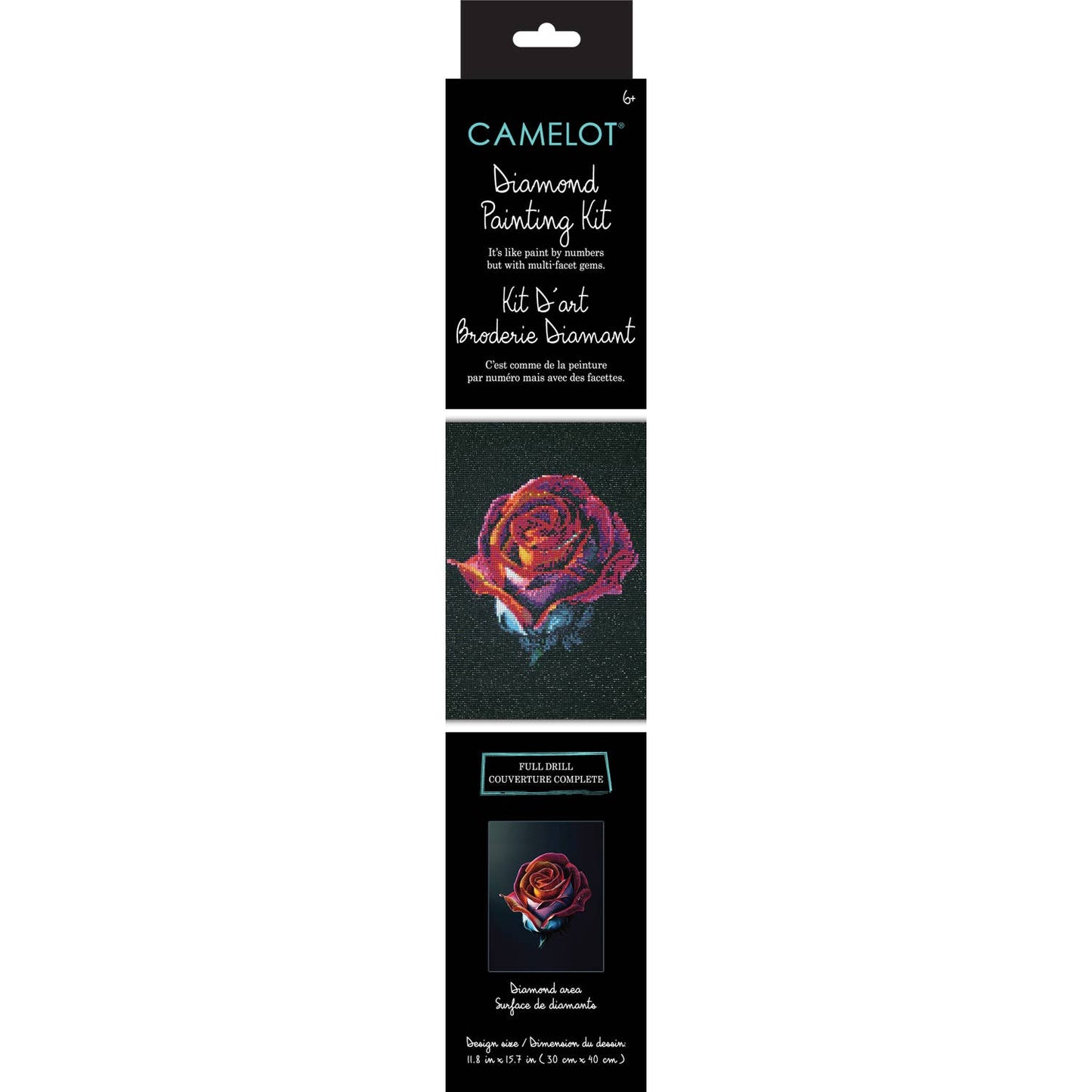 Dark Rose Diamond Painting Kit: 01 Multi