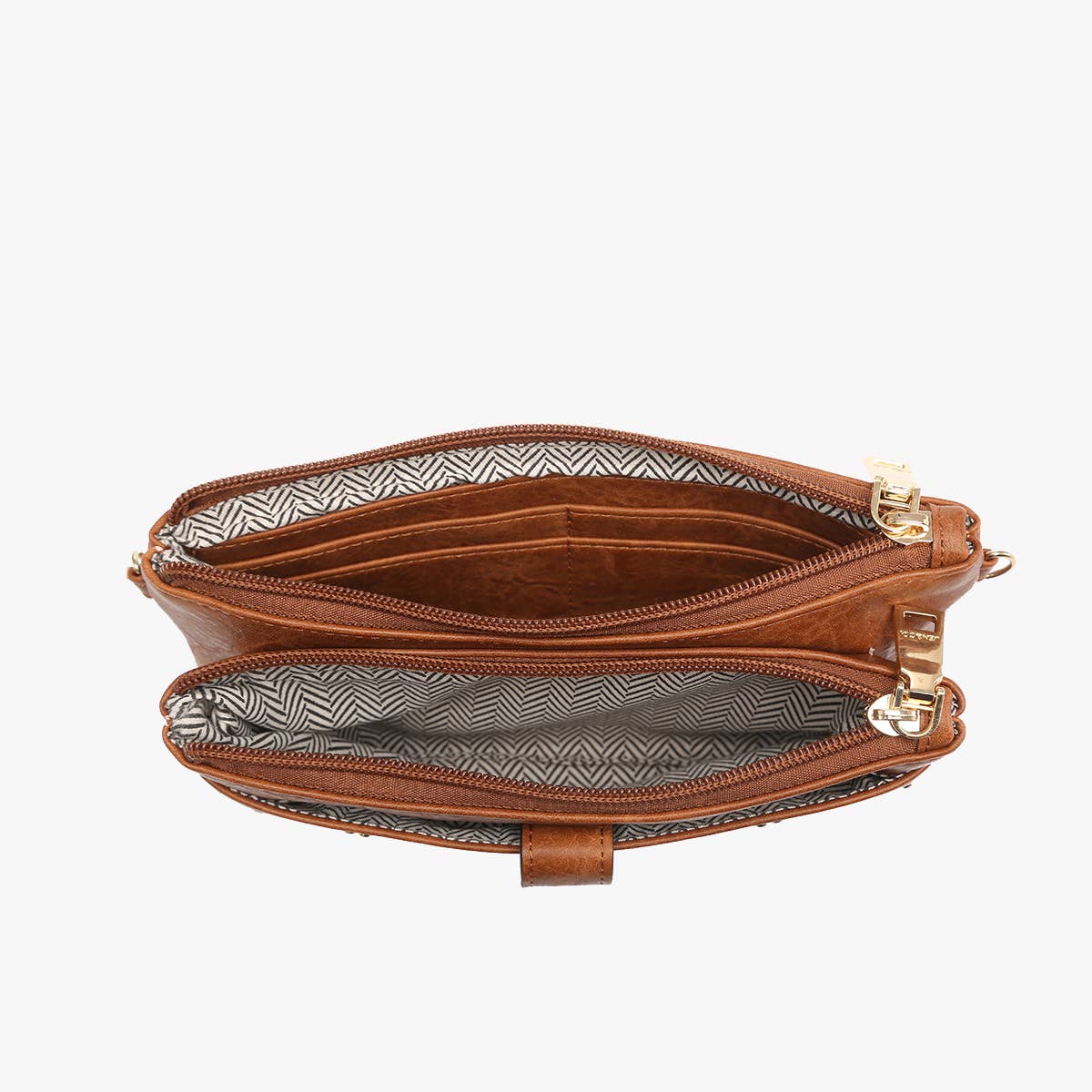 Ayra Studded Front Wallet/Clutch: Dusty Green