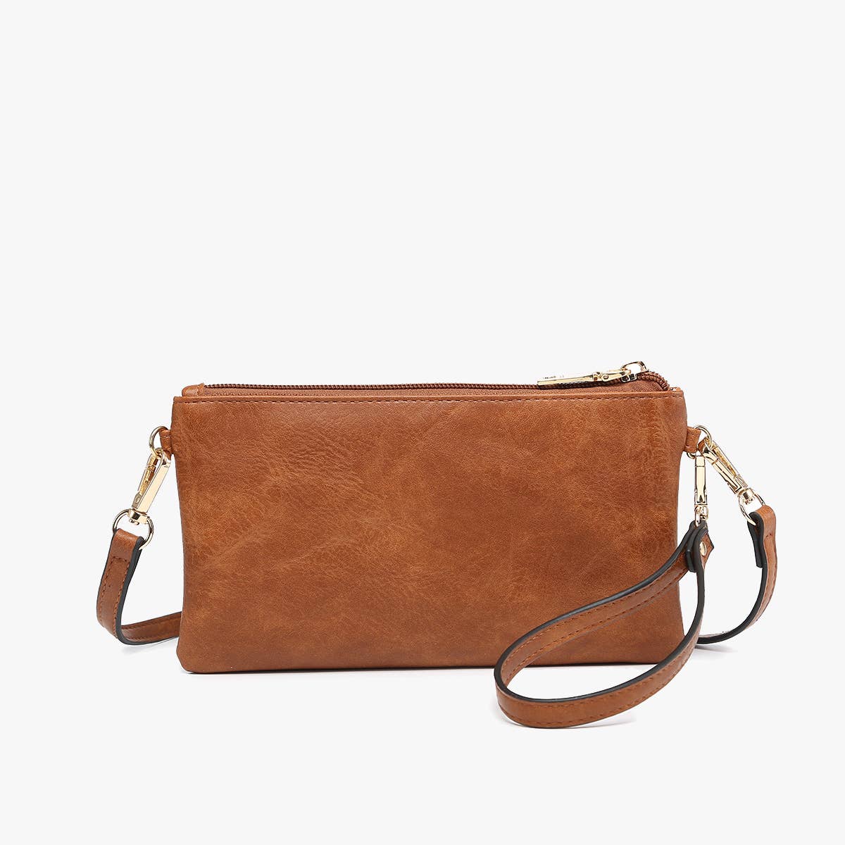 Ayra Studded Front Wallet/Clutch: Dusty Blue