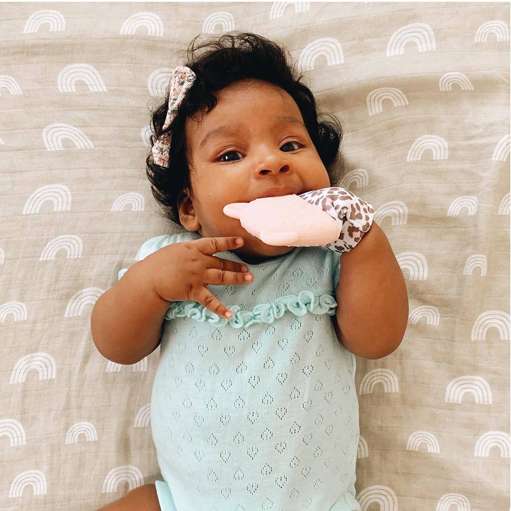Itzy Mitt™ Silicone Teething Mitts: Cactus