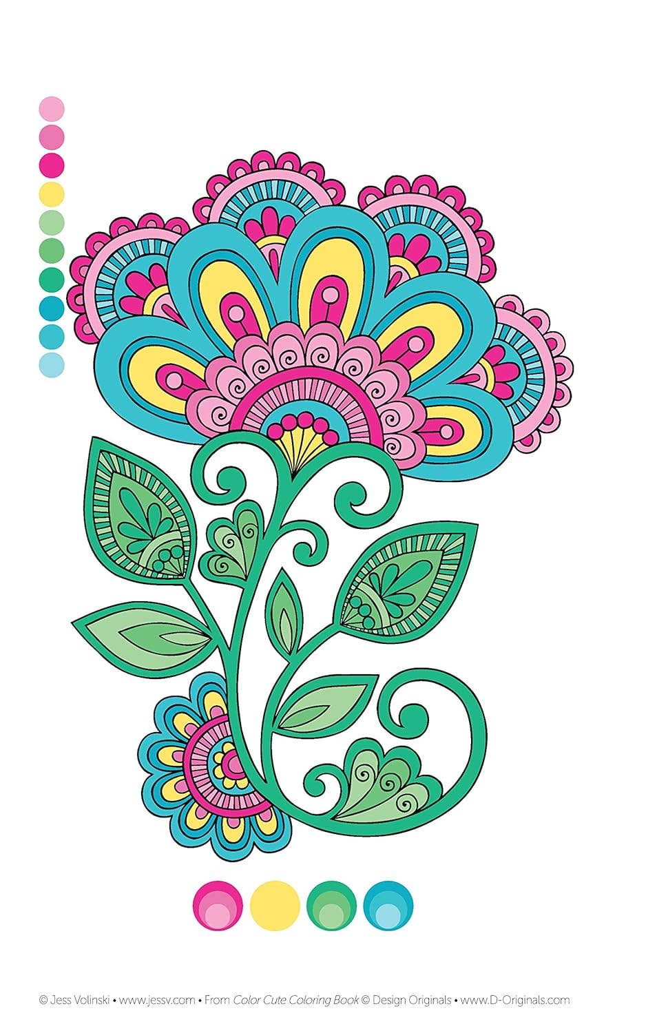 Color Cute Coloring Book - Take Along Adult Coloring Designs