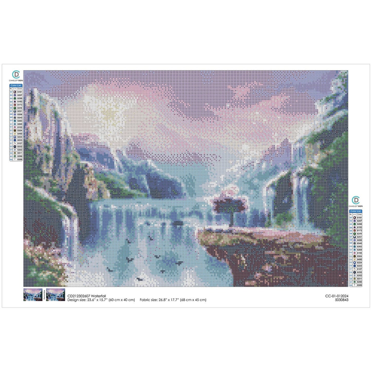 Waterfall Diamond Painting Kit: 01 Multi