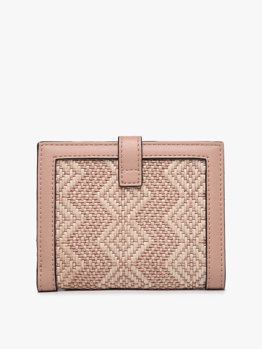 Bessie Canvas Wallet w/ Slip Closure: Diamond-Lt. Grey