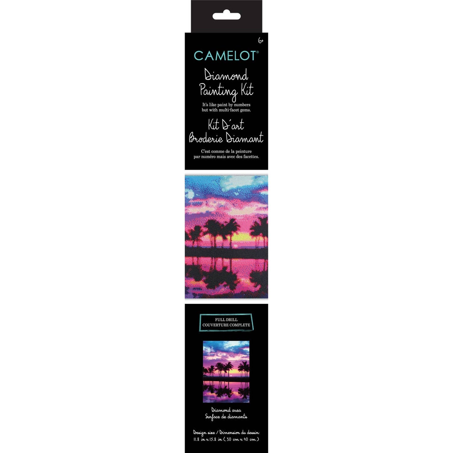 Palm Tree Sunset Diamond Painting Kit: 01 Multi