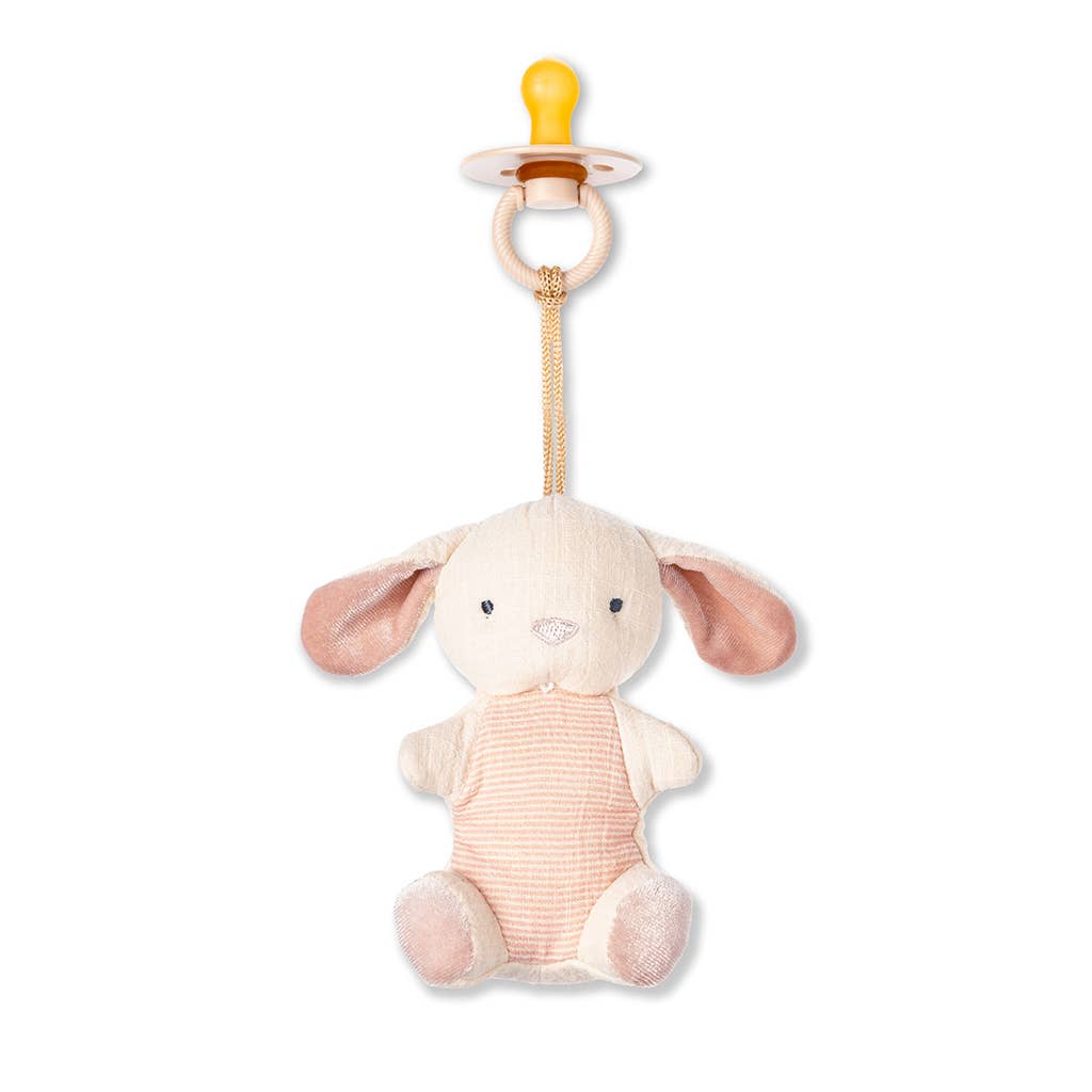 *NEW* Bitzy Pal Natural Rubber Pacifier & Stuffed Animal: Cow
