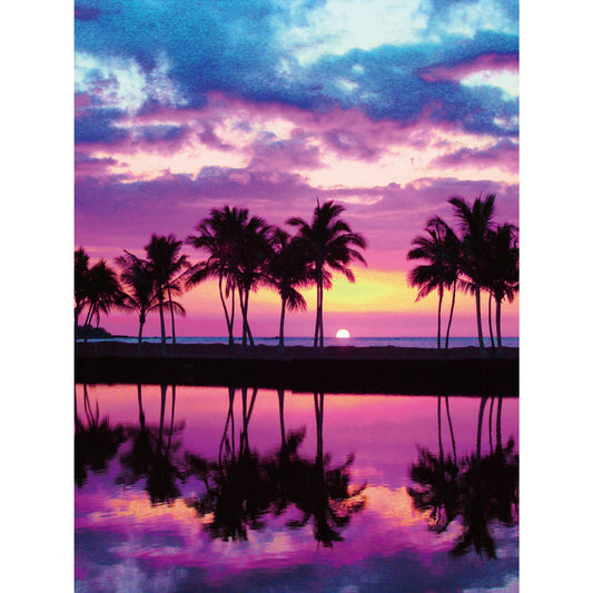 Palm Tree Sunset Diamond Painting Kit: 01 Multi