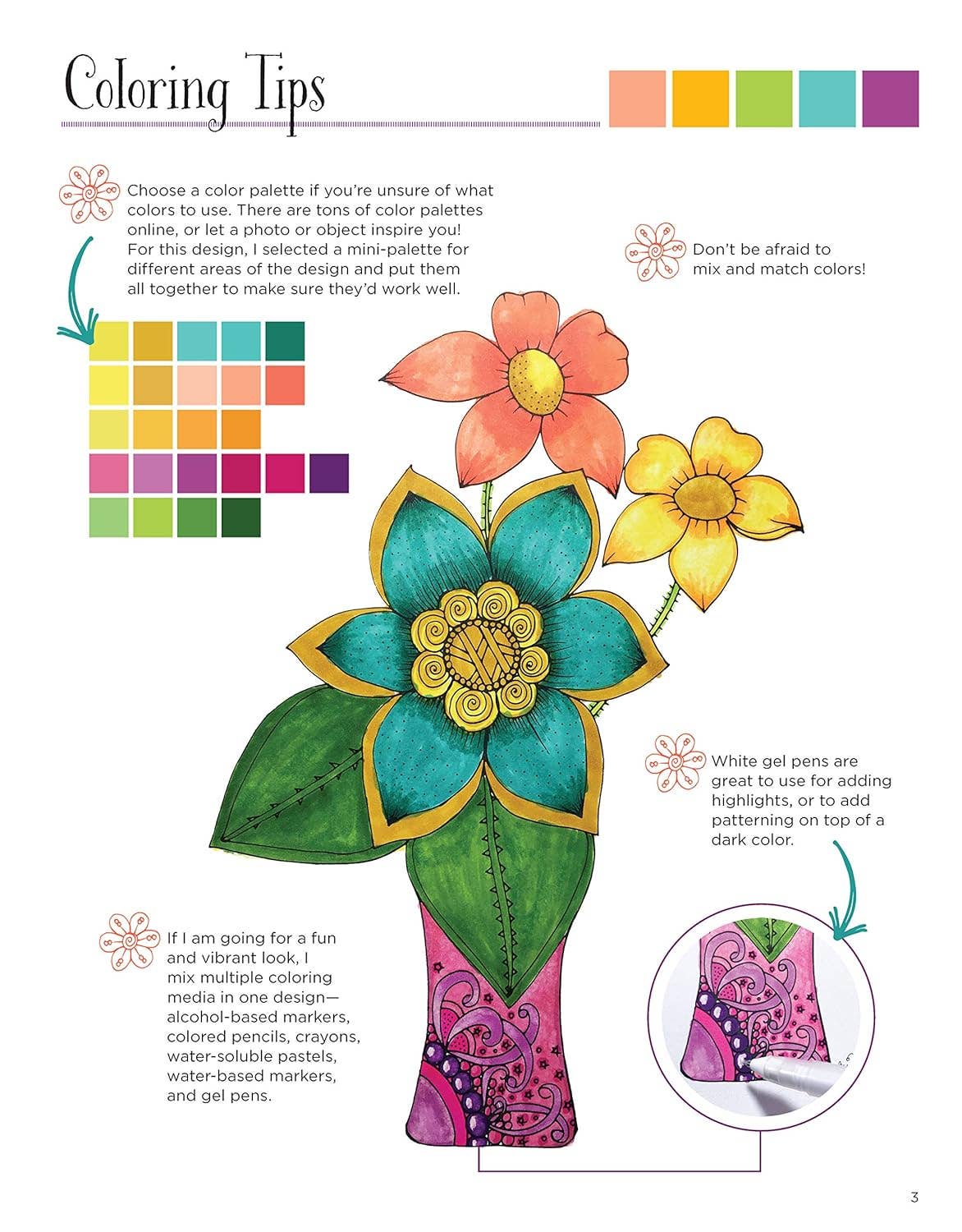 KC Doodle Art Fantasy Garden Coloring Book