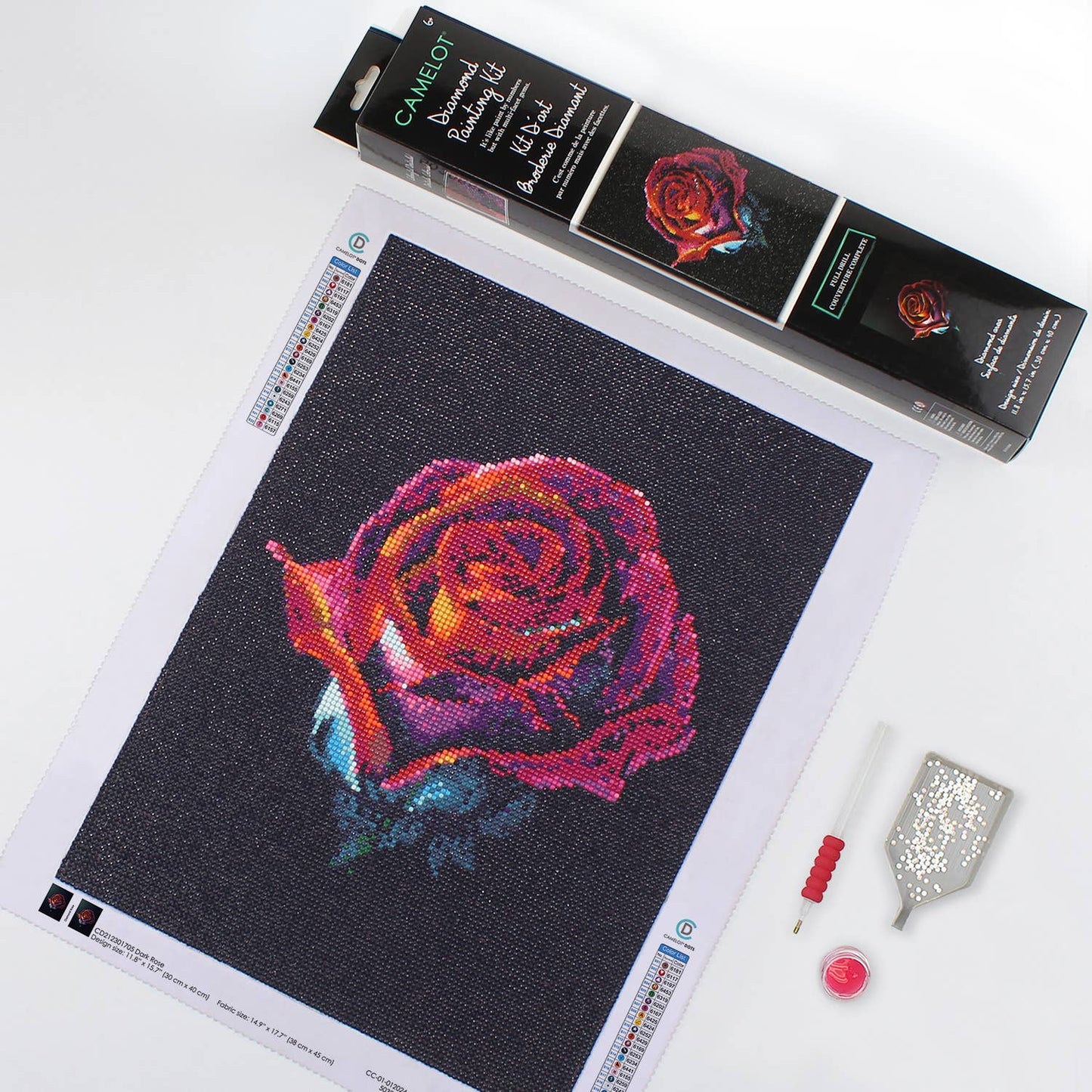 Dark Rose Diamond Painting Kit: 01 Multi