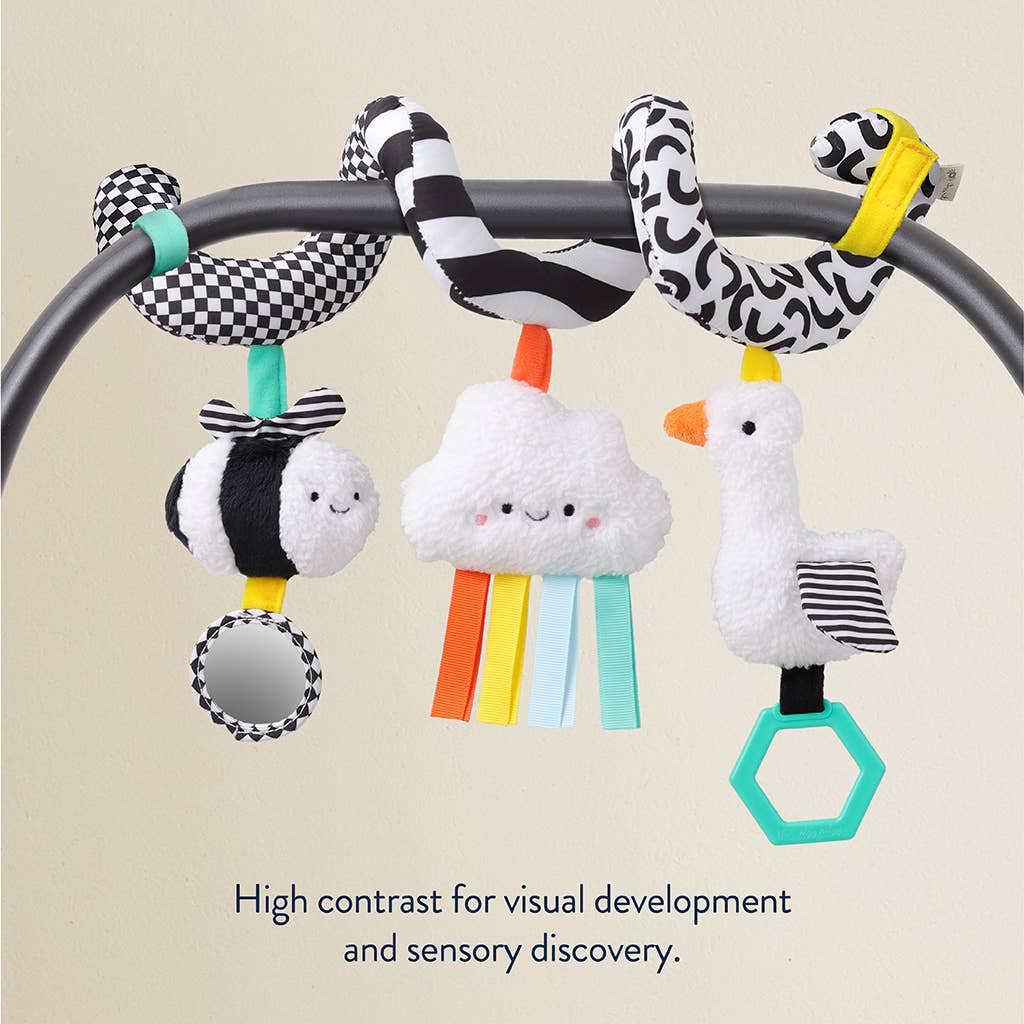 *NEW* Itzy Bitzy Spiral Car Seat Activity Toy: High Contrast