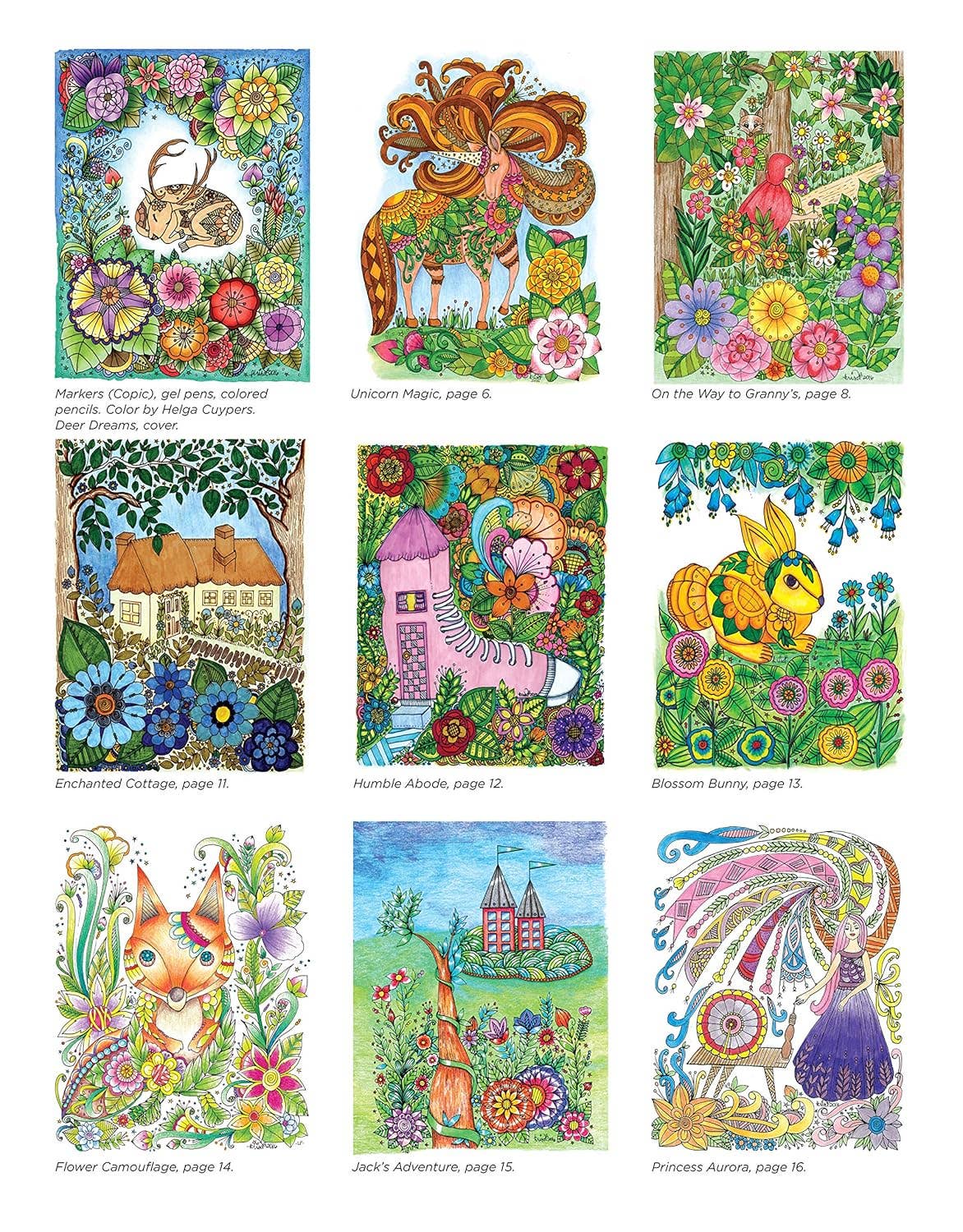 KC Doodle Art Fantasy Garden Coloring Book