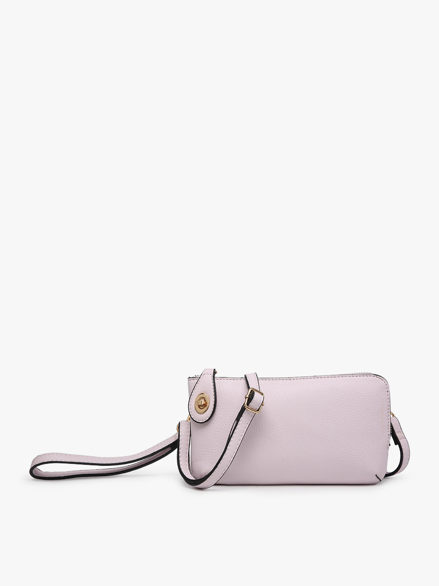 Kendall Crossbody/Wristlet w/ Twist Lock Closure: Hot Pink