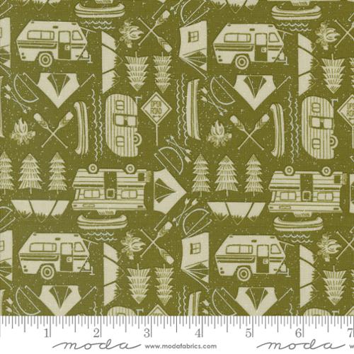 The Great Outdoors Forest 20884 13 Moda Open Road Novelty Camping
