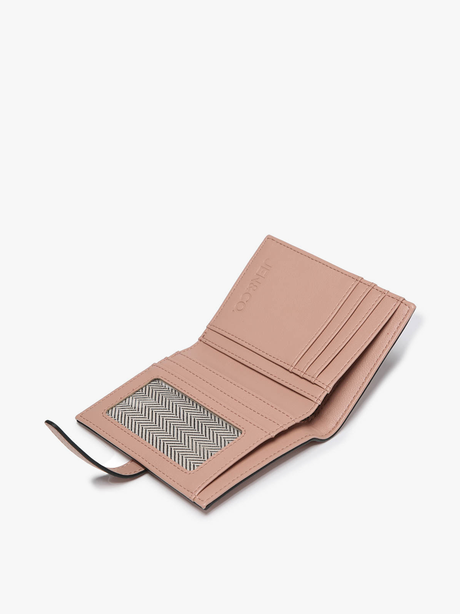 Bessie Canvas Wallet w/ Slip Closure: Diamond-Lt. Grey