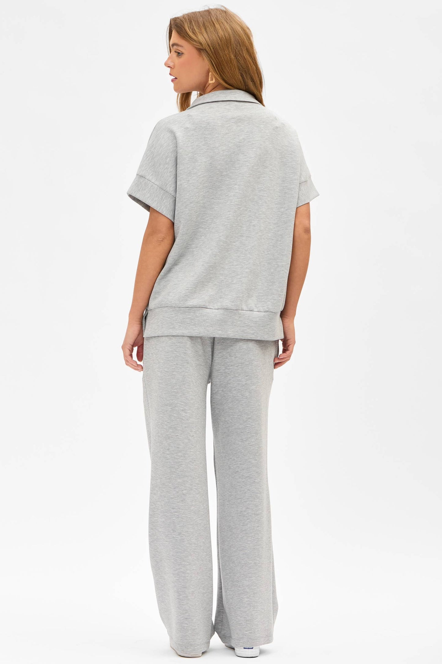 Short Sleeve Quarter Zip + Pants Modal Set TRVSET-CATALINA: BLACK / XL