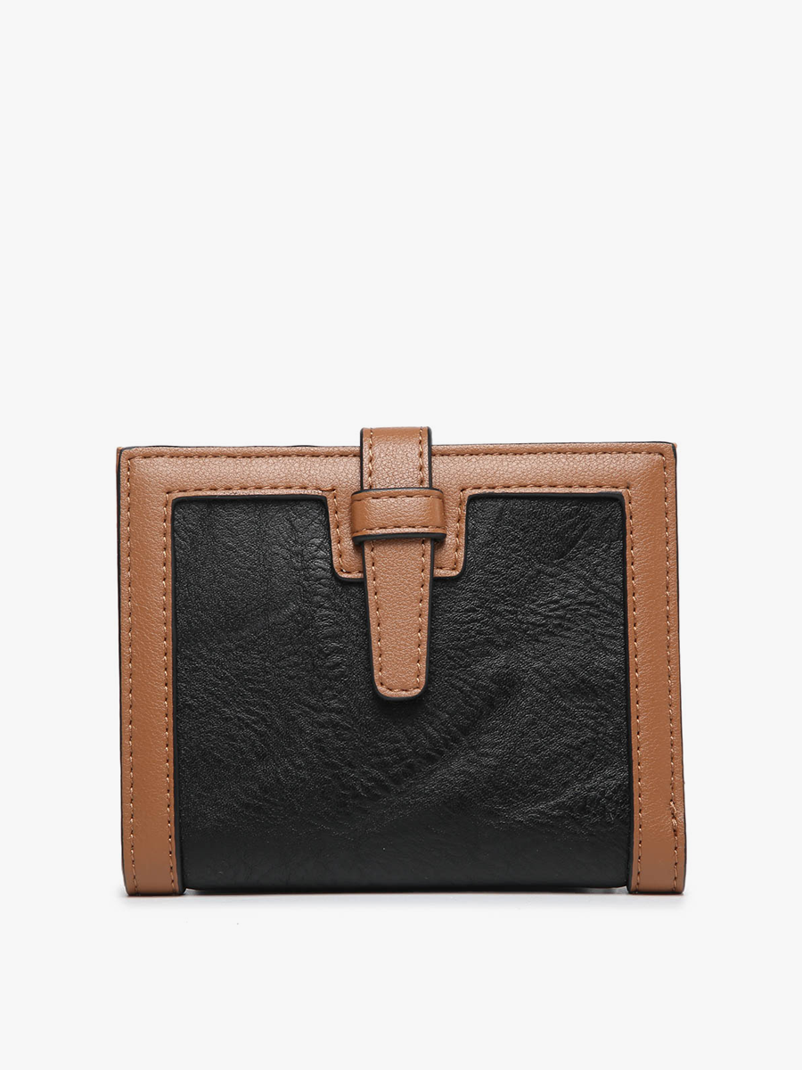 Bessie Canvas Wallet w/ Slip Closure: Arrowhead-Black
