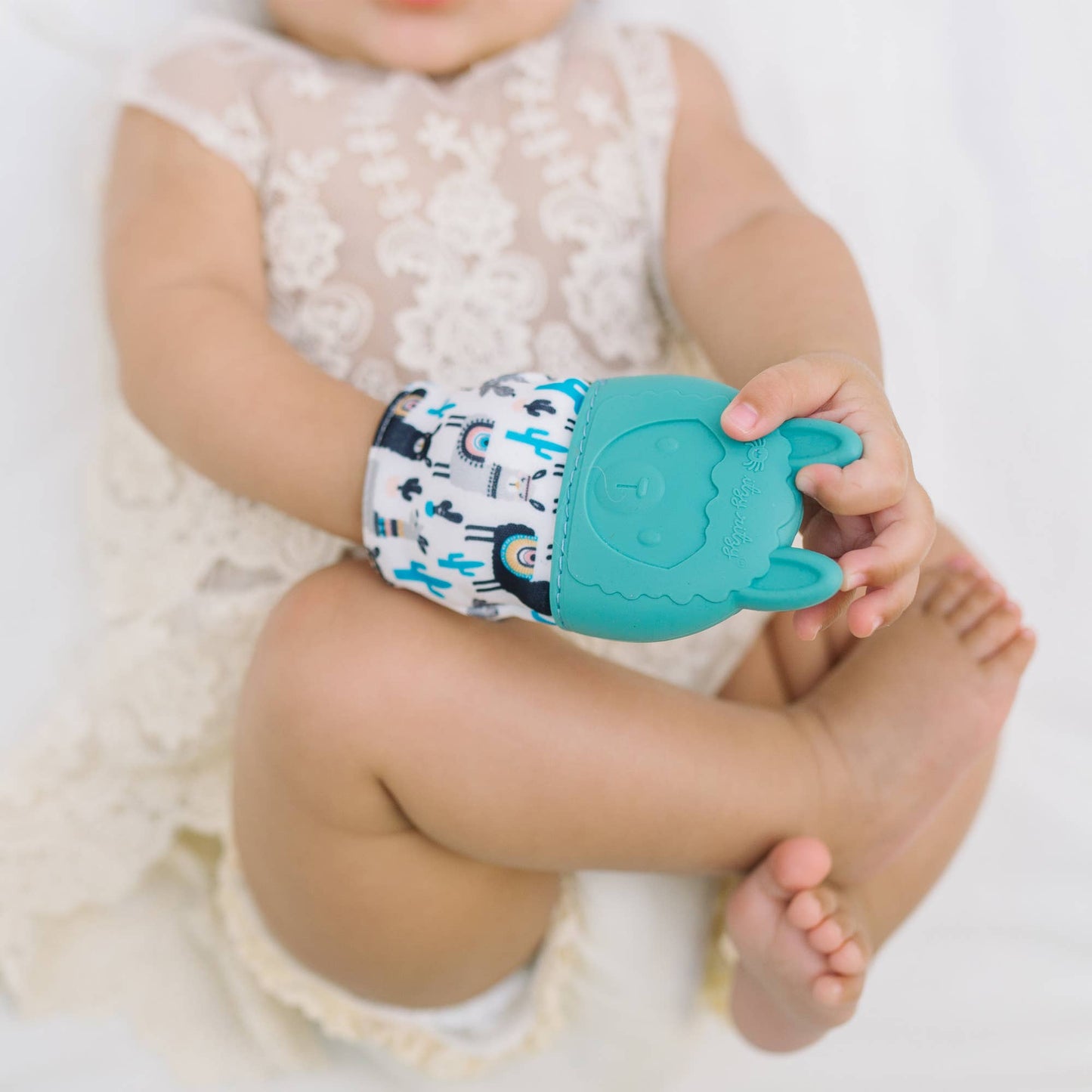 Itzy Mitt™ Silicone Teething Mitts: Cactus