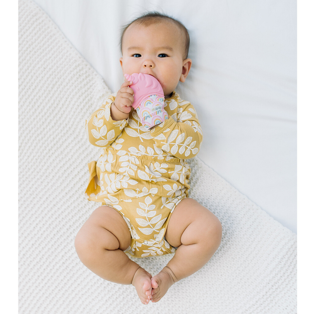 Itzy Mitt™ Silicone Teething Mitts: Cactus