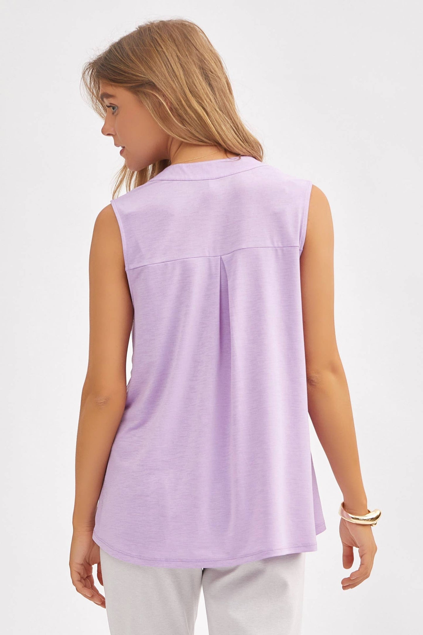 Solid Lizzy A-Line Tank Top: NAVY / L