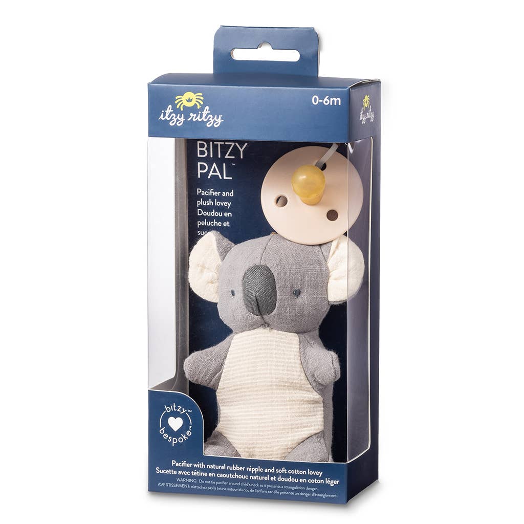 *NEW* Bitzy Pal Natural Rubber Pacifier & Stuffed Animal: Cow