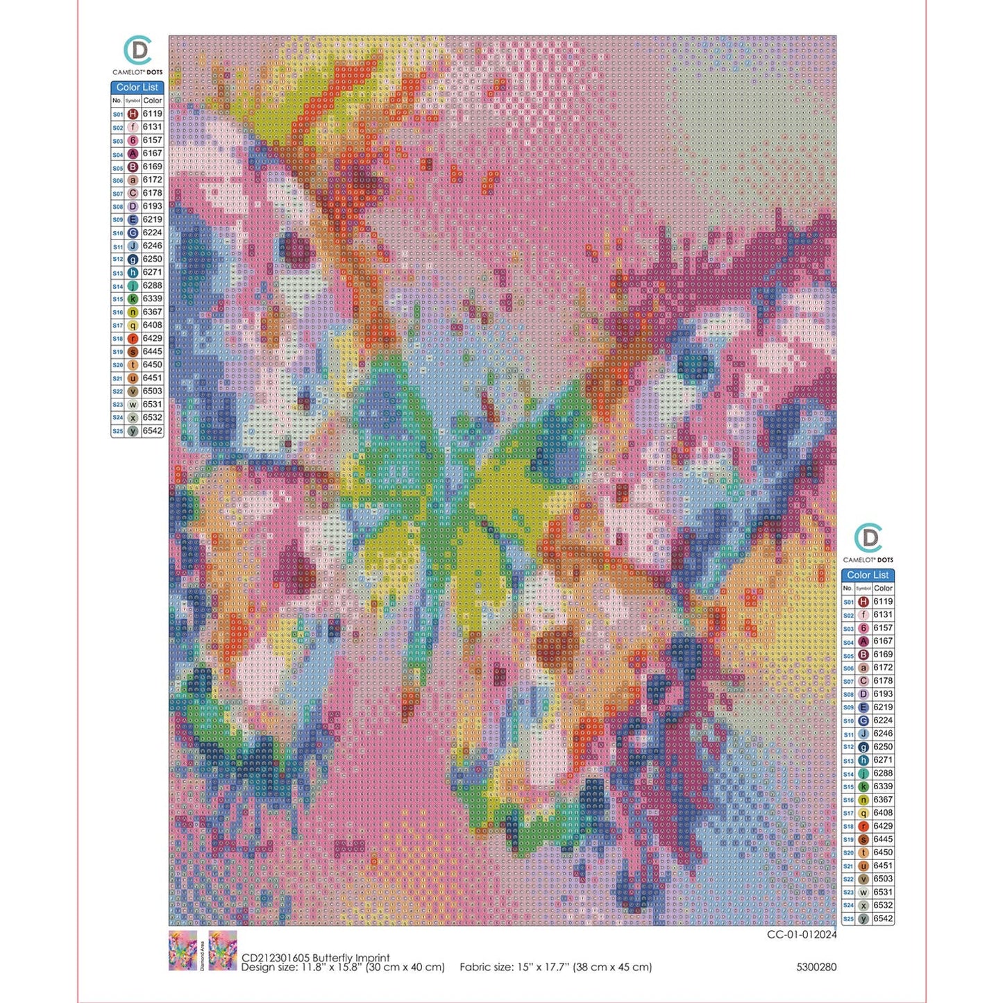 Butterfly Imprint Diamond Painting Kit: 01 Multi