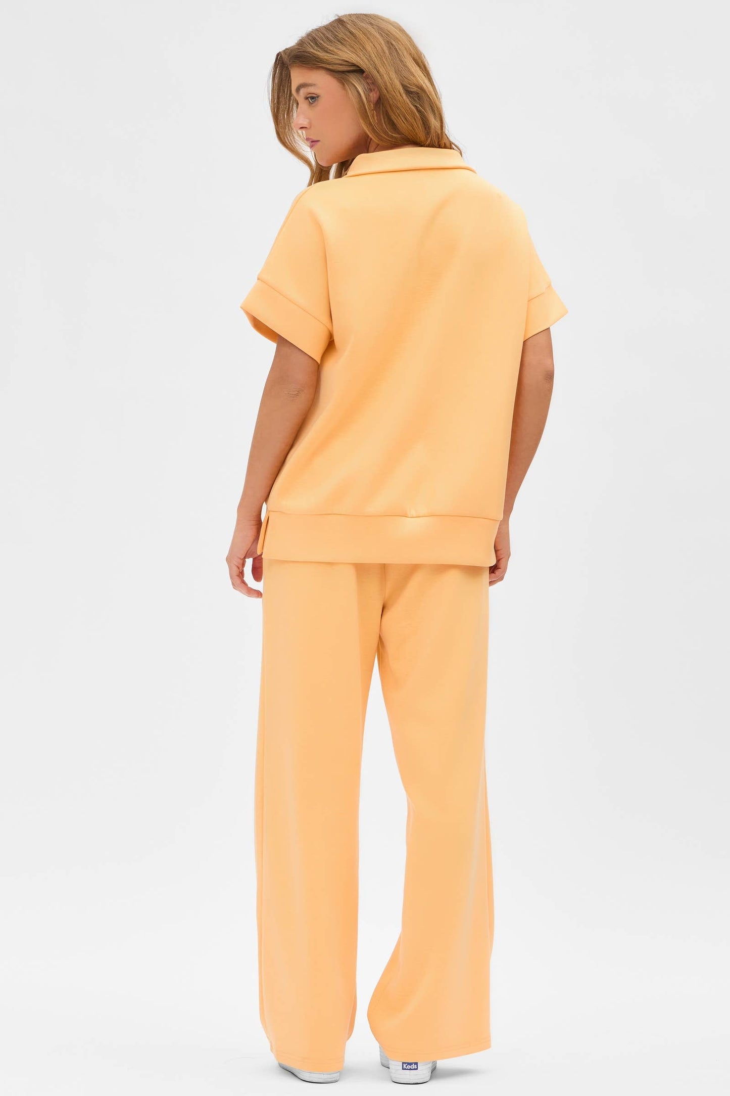 Short Sleeve Quarter Zip + Pants Modal Set TRVSET-CATALINA: BLACK / XL