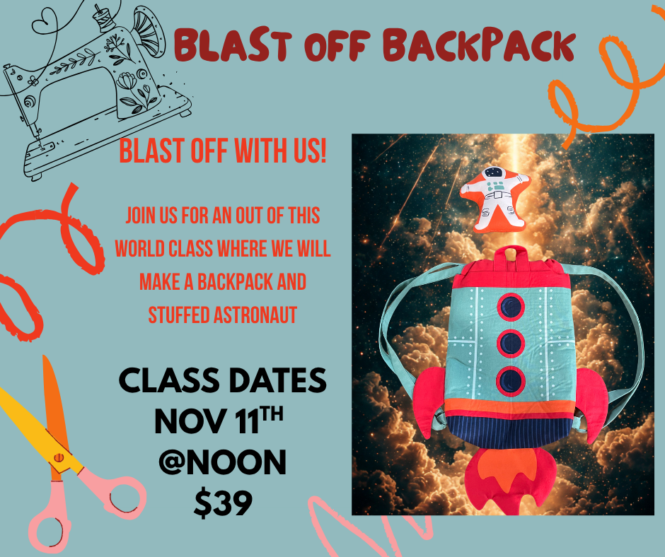 Blast Off Backpack Class - 4 Hours
