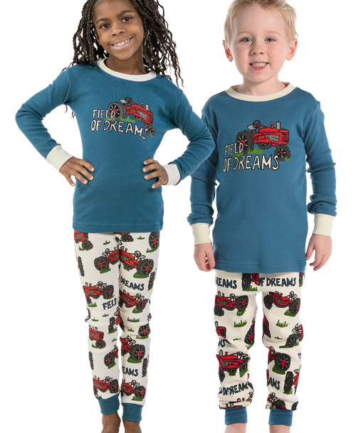 Field of Dreams Kid s Long Sleeve Tractor PJ s
