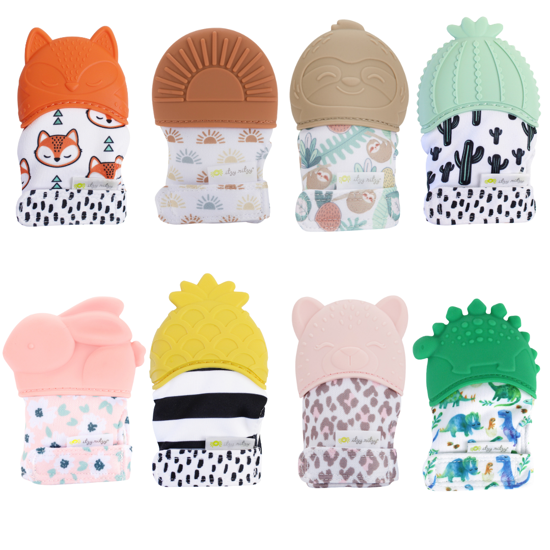 Itzy Mitt™ Silicone Teething Mitts: Cactus