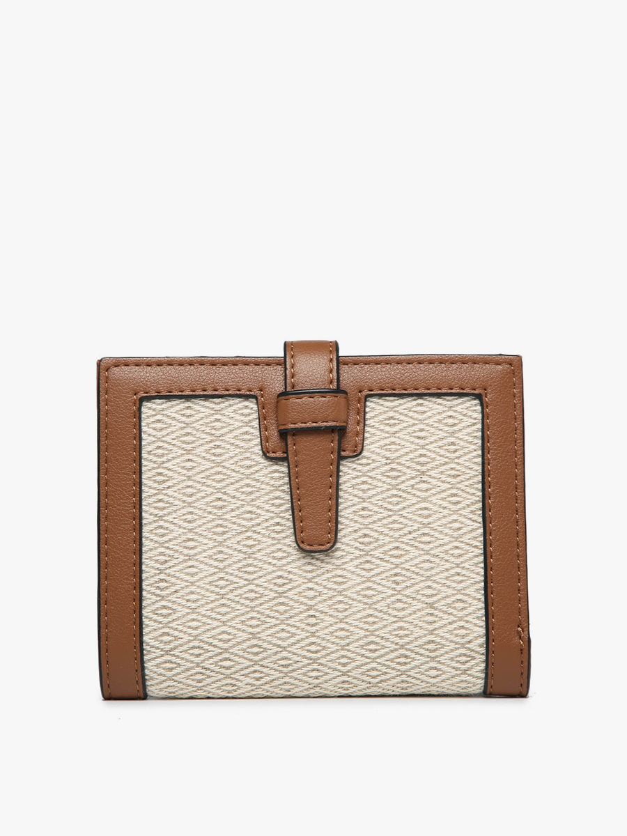 Bessie Canvas Wallet w/ Slip Closure: Arrowhead-Black