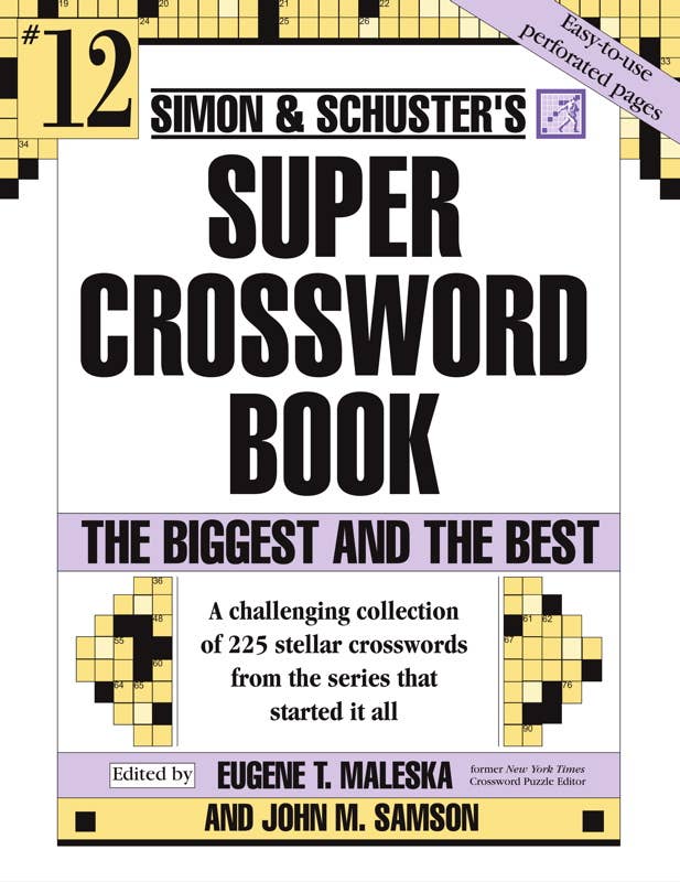 Simon & Schuster Super Crossword Puzzle Book #12 by John M. Samson