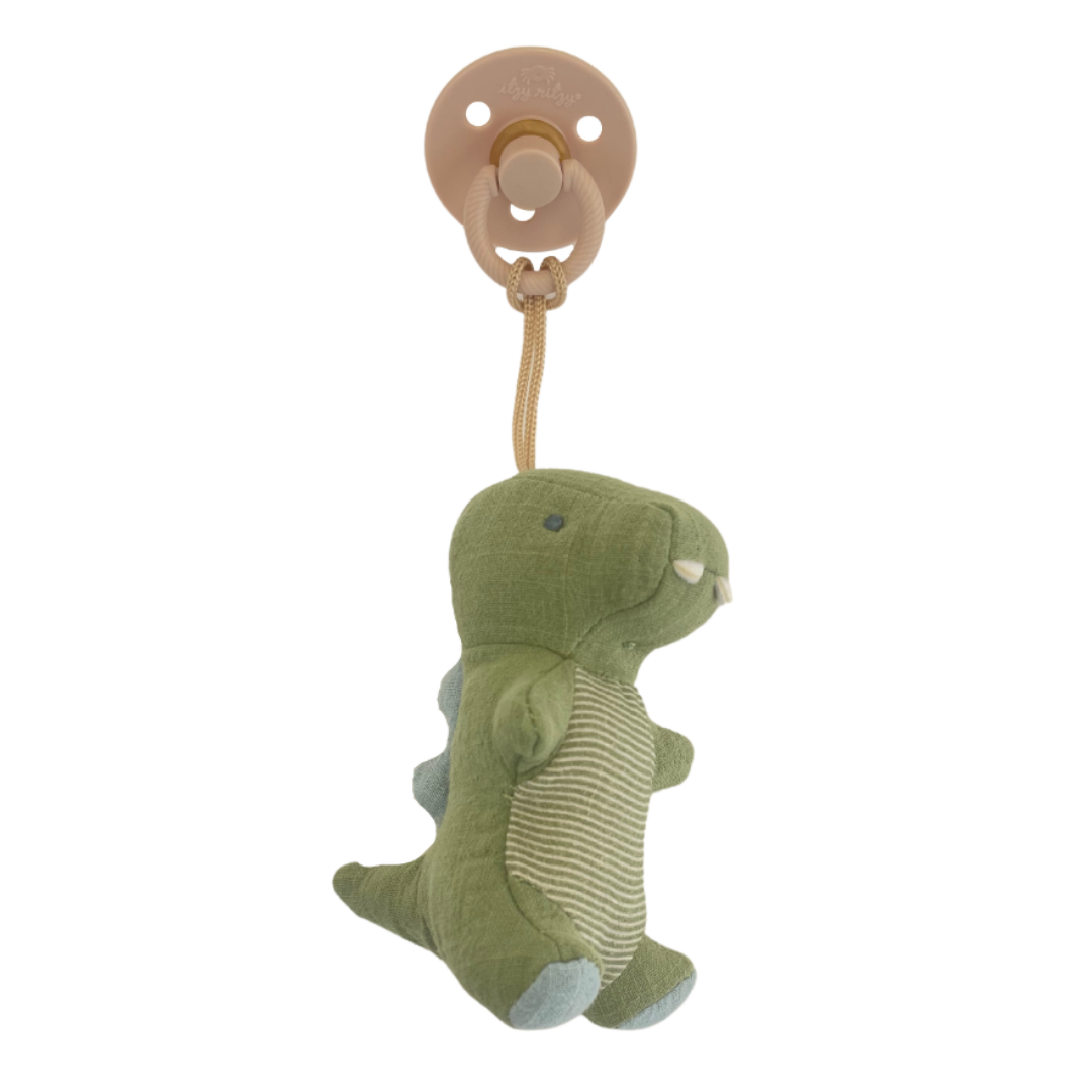 *NEW* Bitzy Pal Natural Rubber Pacifier & Stuffed Animal: Cow