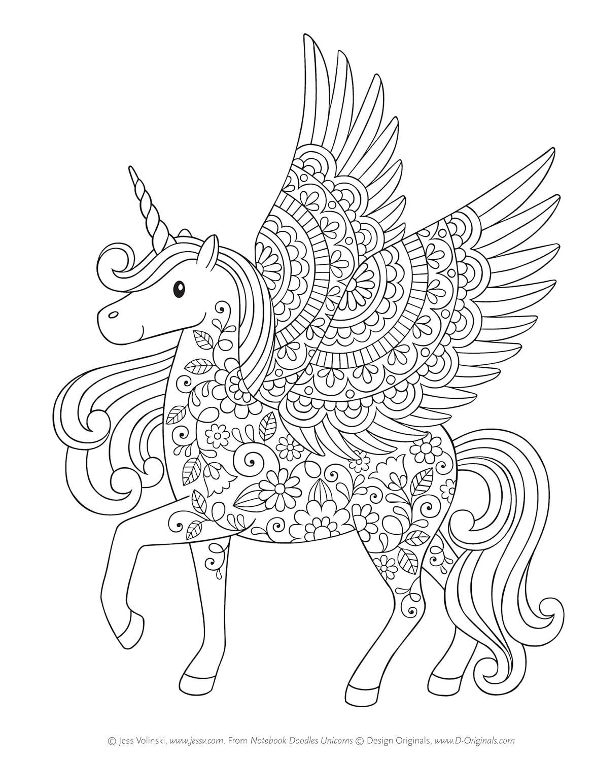 Notebook Doodles: Unicorns Coloring & Activity Book