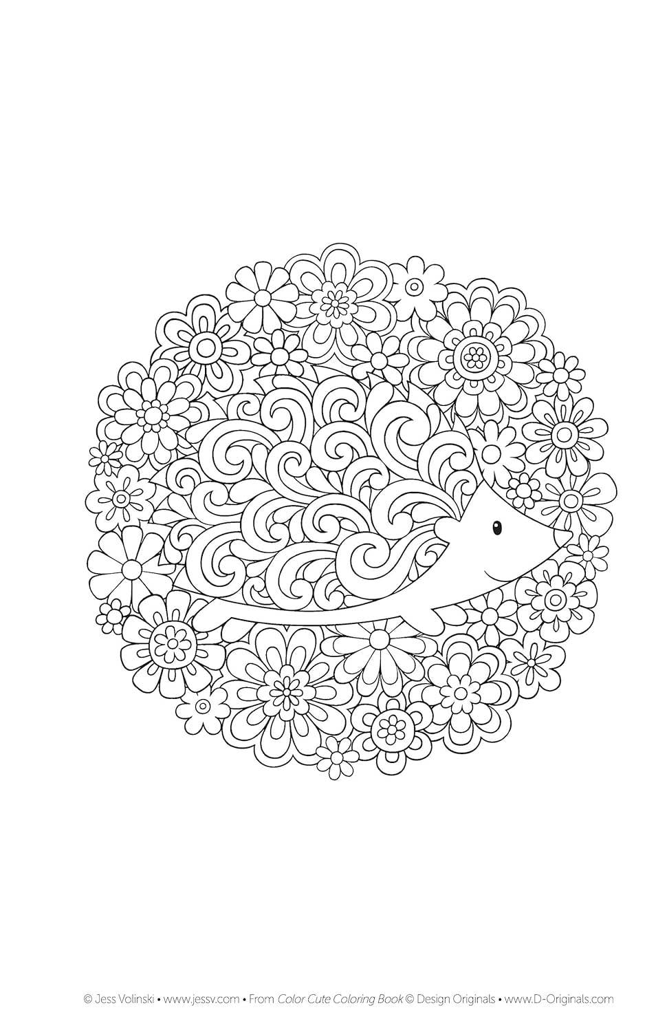 Color Cute Coloring Book - Take Along Adult Coloring Designs