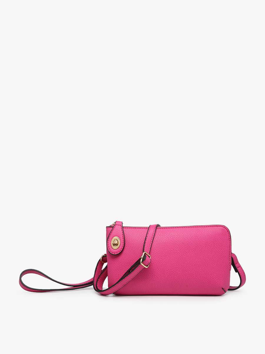 Kendall Crossbody/Wristlet w/ Twist Lock Closure: Light Stone