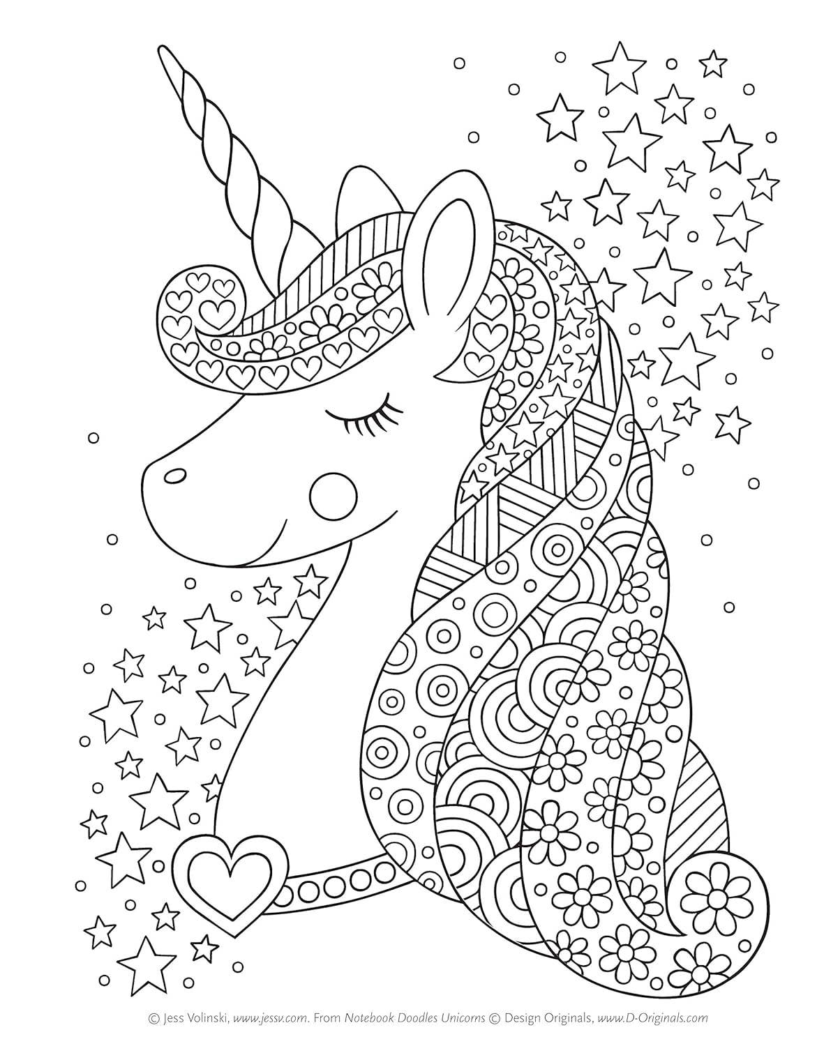 Notebook Doodles: Unicorns Coloring & Activity Book