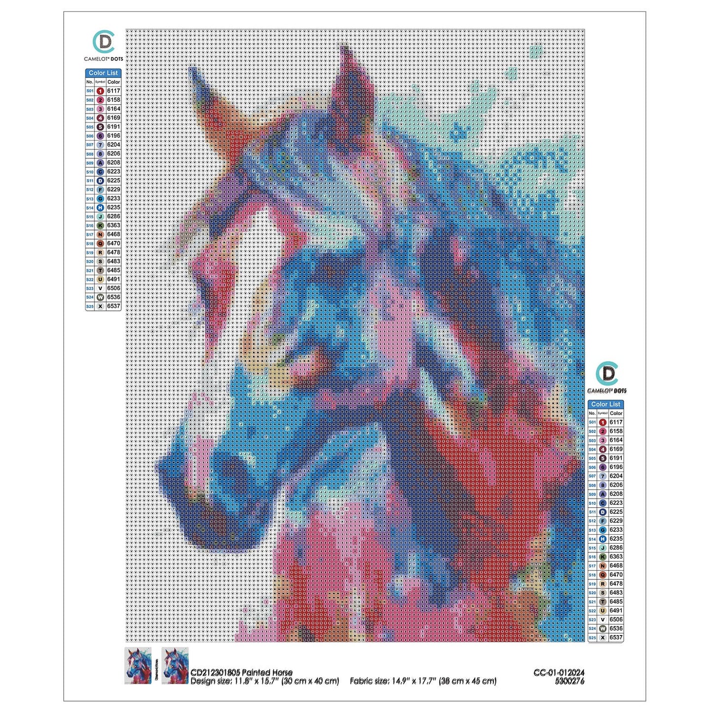 Painted Horse Diamond Painting Kit: 01 Multi