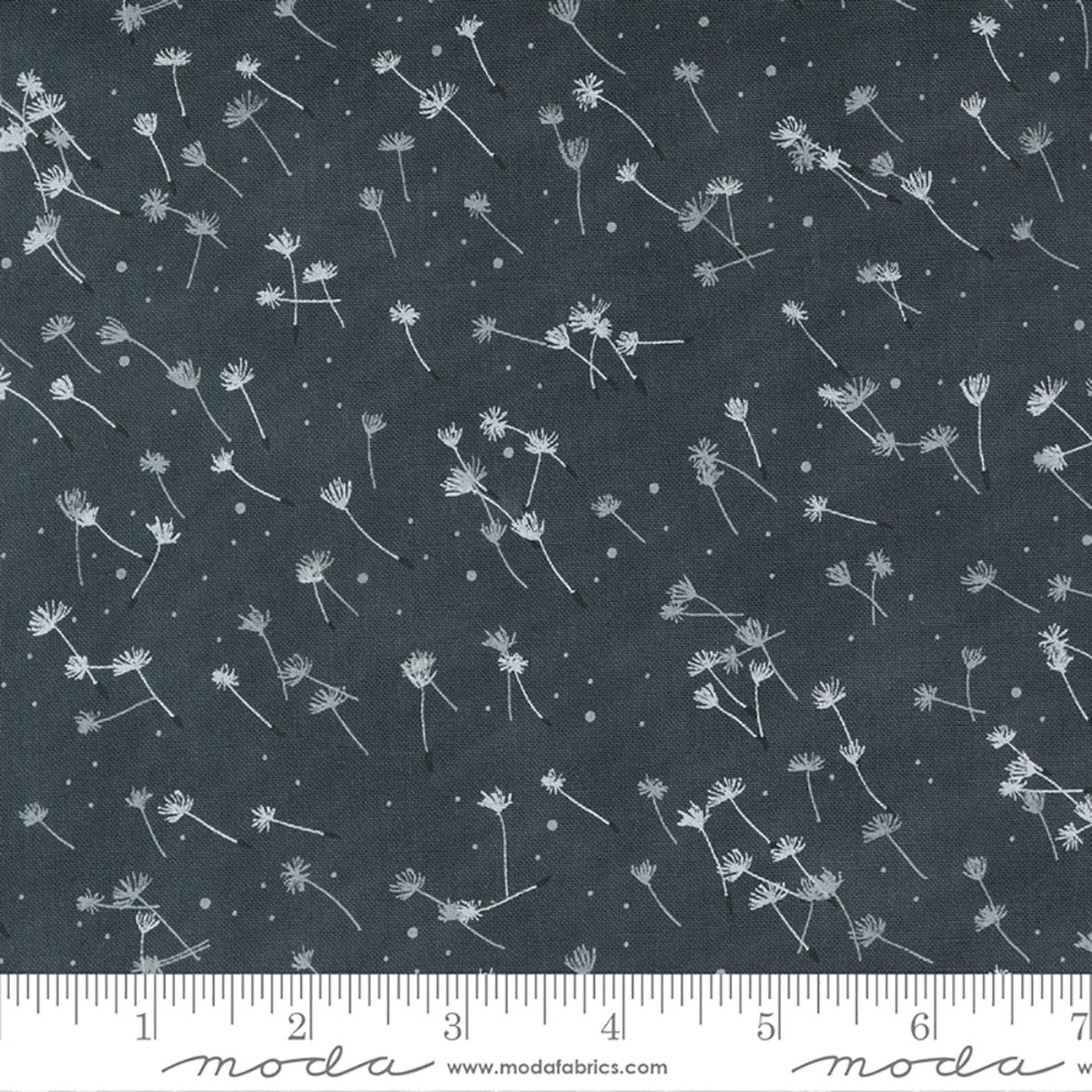 MODA FABRICS DANDI DUO ROBIN PICKENS FLYAWAY SEEDS CHARCOAL 48756 18