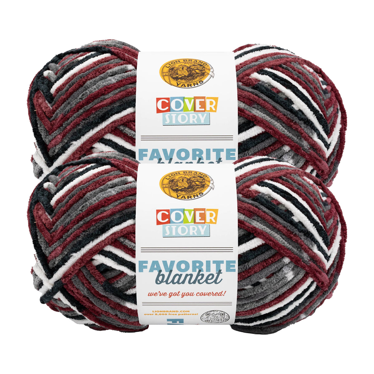 Lion Brand Yarn Cover Story Fave Blanket Potion 2 Pack