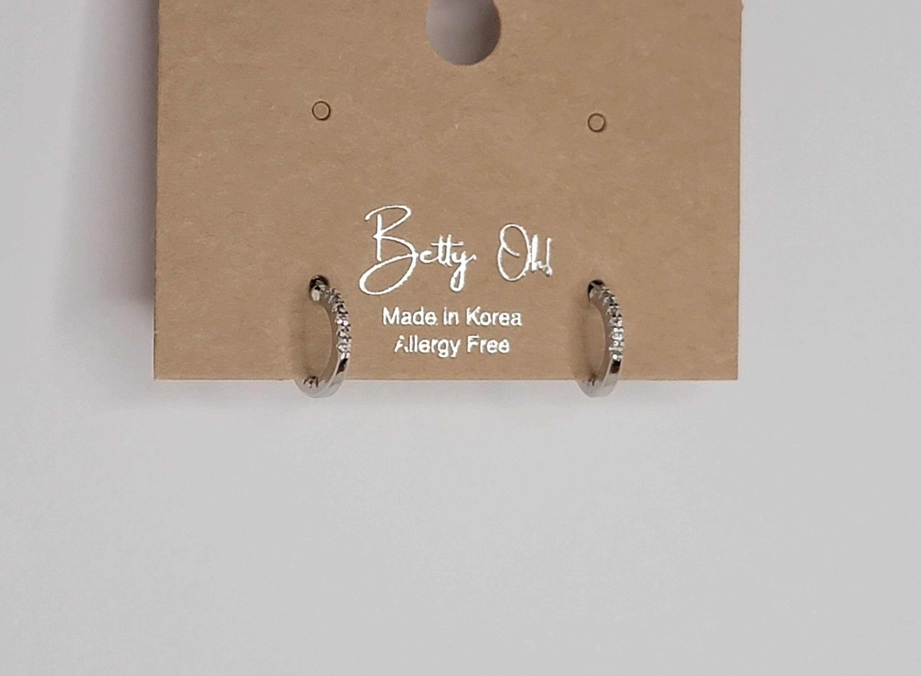 MINI HOOP TARNISH FREE EARRINGS.: GOLD