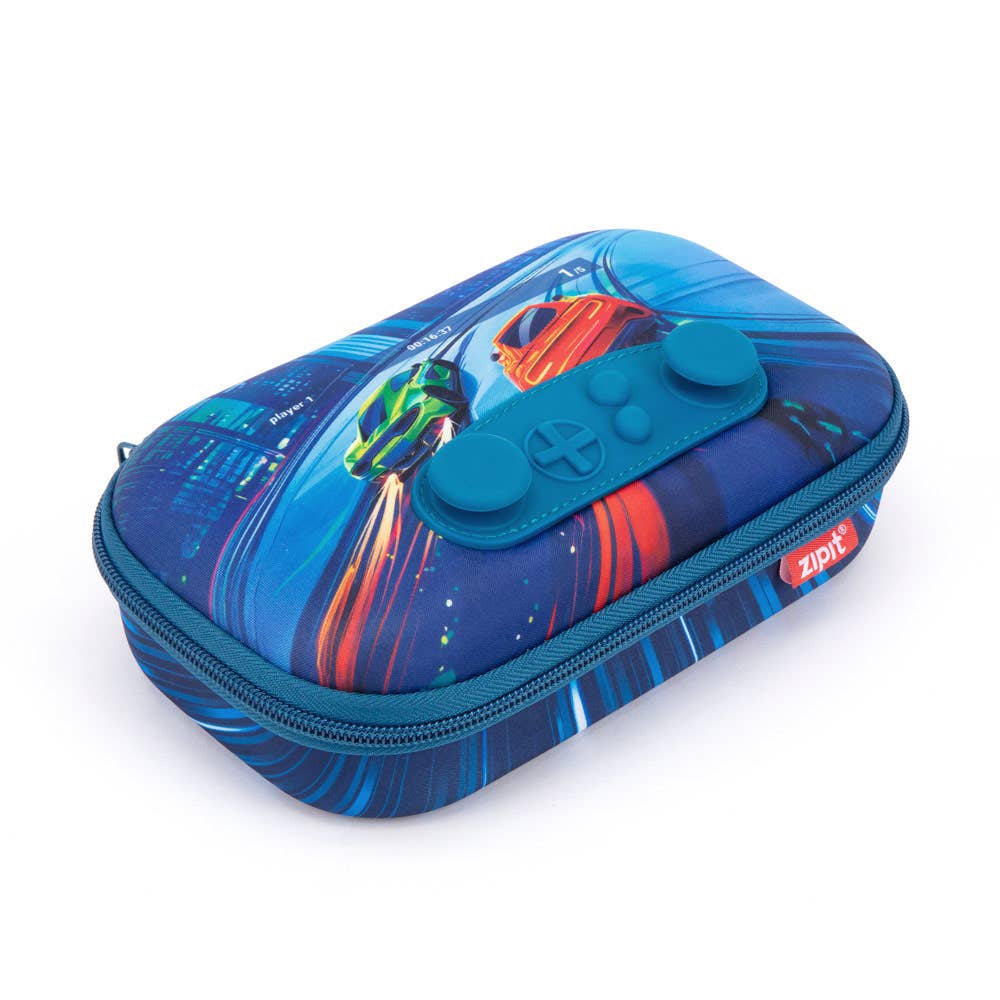 ZIPIT Gamer Pencil Case for Boys, Joystick Pencil Box: Cars