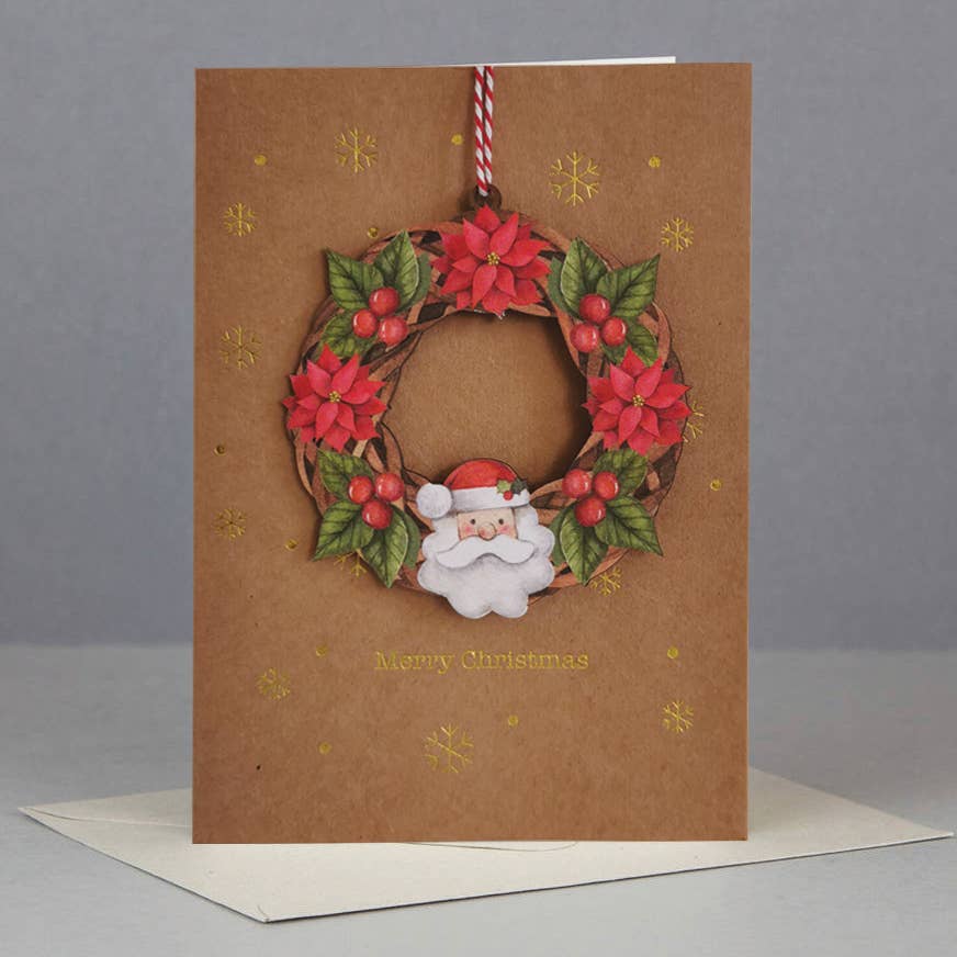 2024 Christmas-wooden ornament card