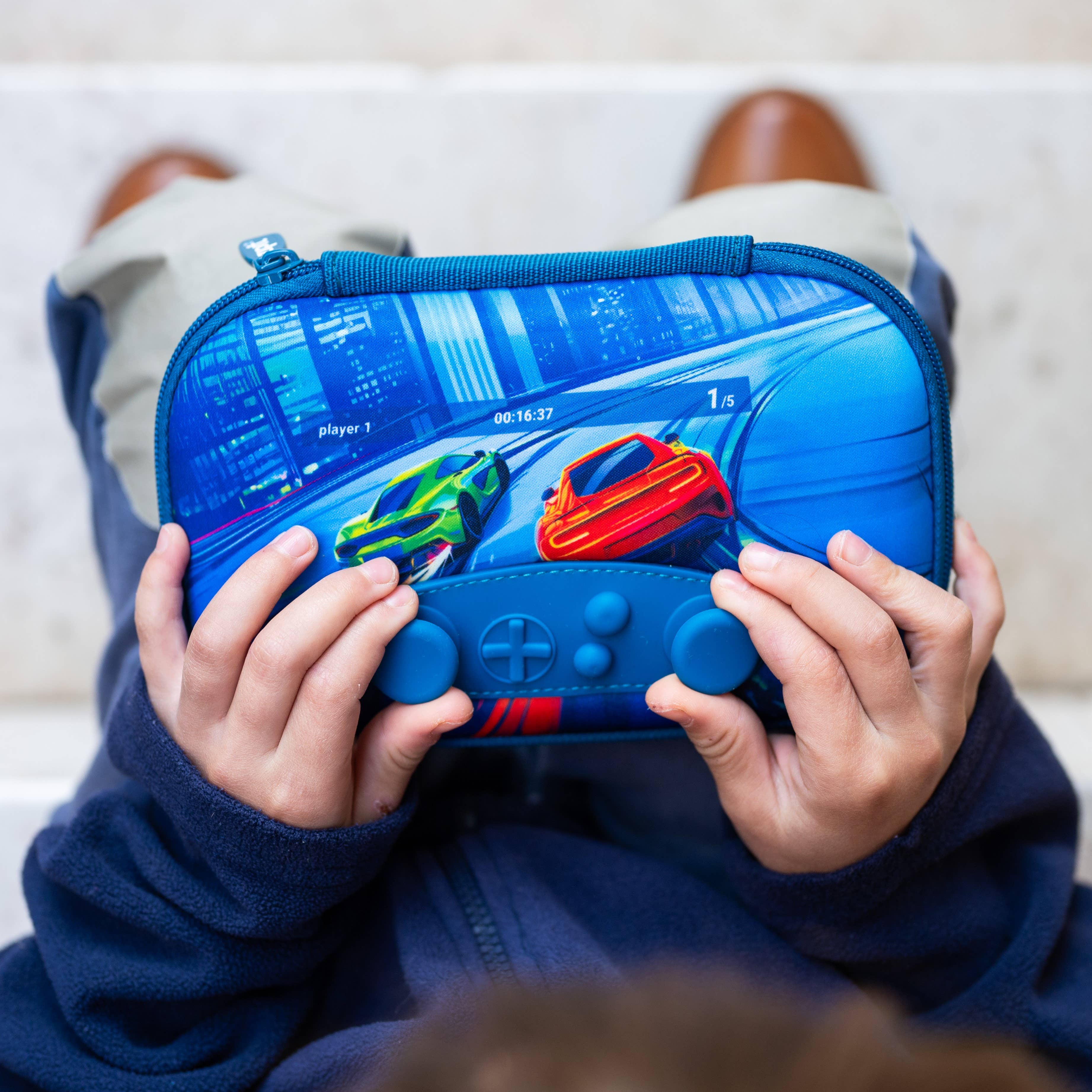 ZIPIT Gamer Pencil Case for Boys, Joystick Pencil Box: Rockets