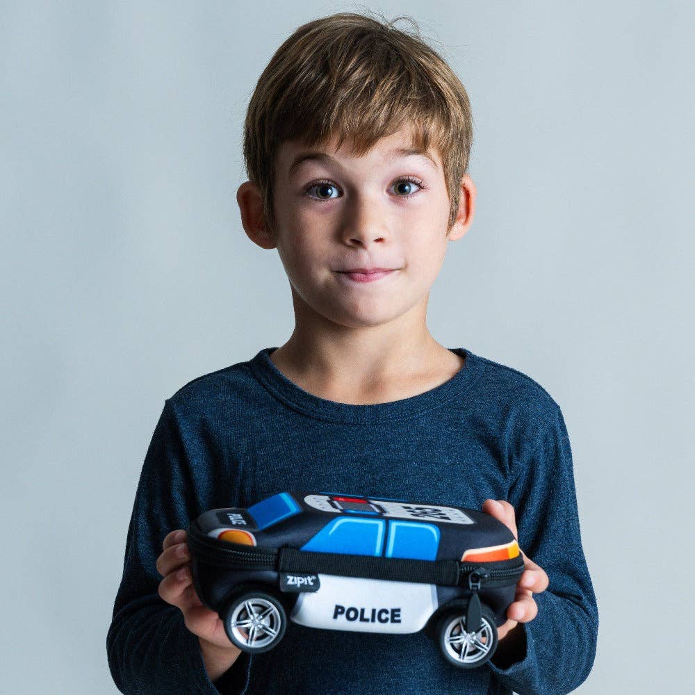 ZIPIT Truck Box, Gift Pencil Case for Boys: Police Car
