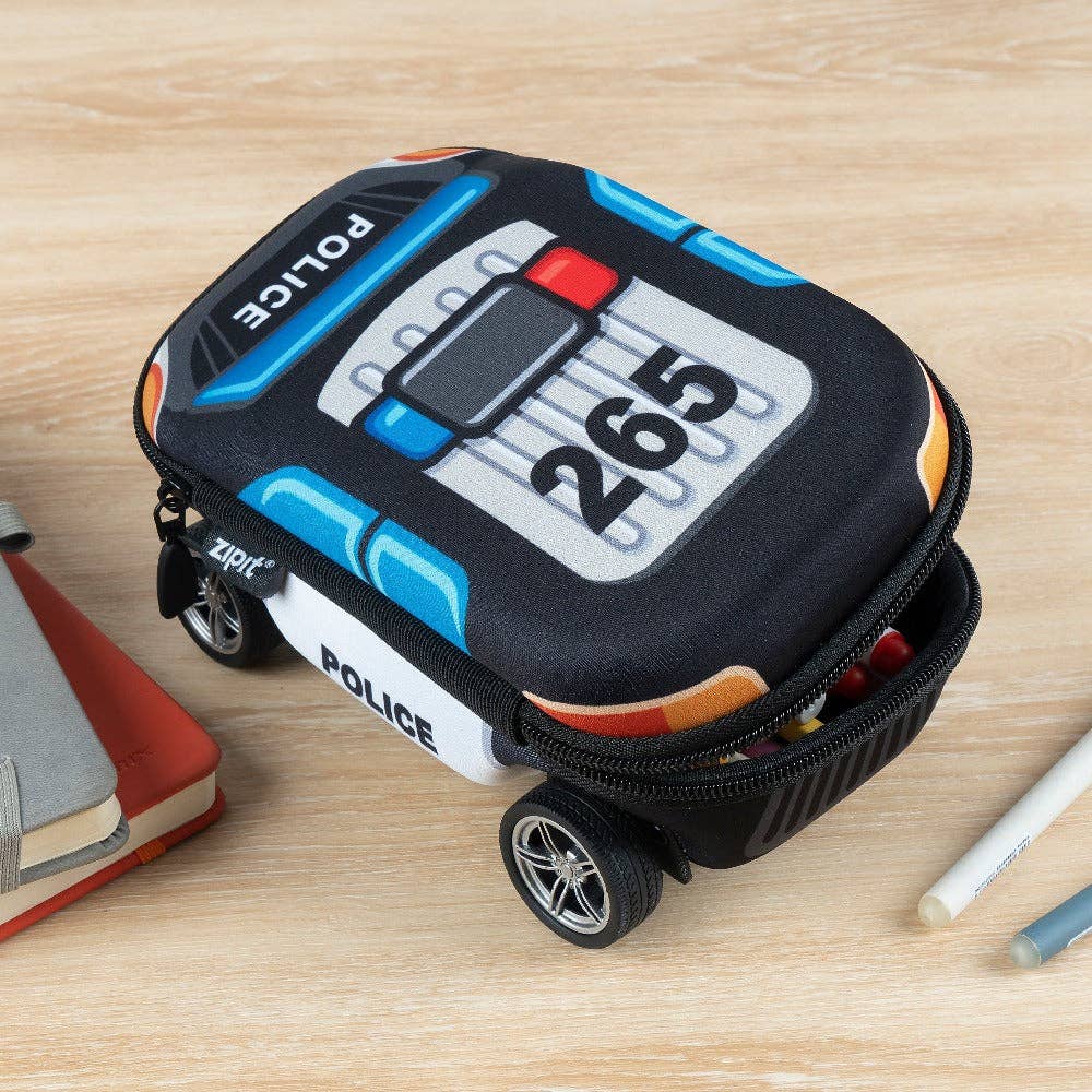ZIPIT Truck Box, Gift Pencil Case for Boys: Police Car