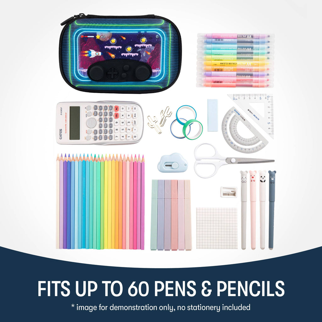 ZIPIT Gamer Pencil Case for Boys, Joystick Pencil Box: Cars