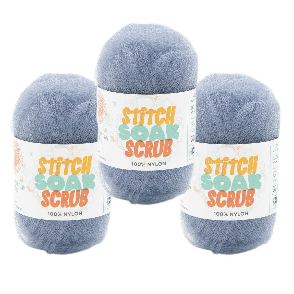 Lion Brand Yarn Stitch Soak Scrub Eventide 3 Pack