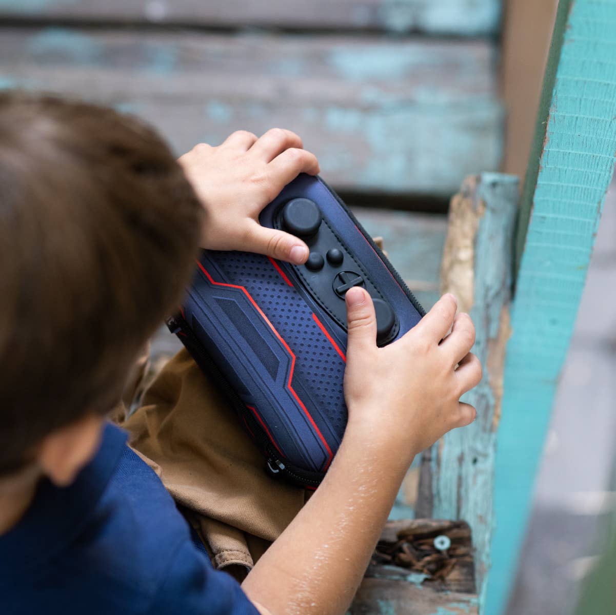 ZIPIT Gamer Pencil Case for Boys, Joystick Pencil Box: Rockets